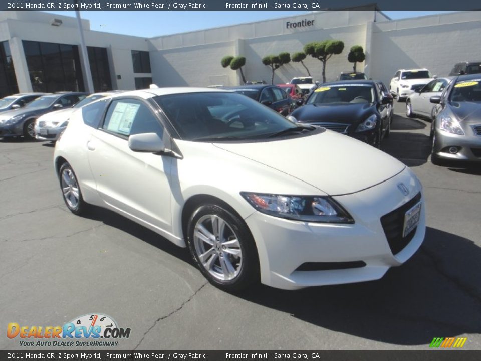 2011 Honda CR-Z Sport Hybrid Premium White Pearl / Gray Fabric Photo #4