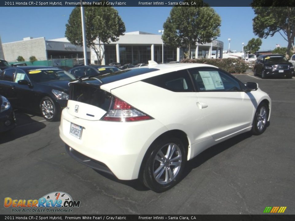 2011 Honda CR-Z Sport Hybrid Premium White Pearl / Gray Fabric Photo #6