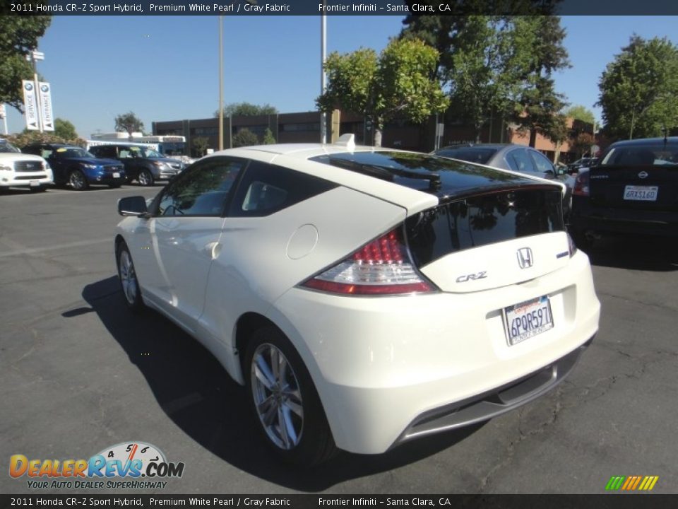 2011 Honda CR-Z Sport Hybrid Premium White Pearl / Gray Fabric Photo #7