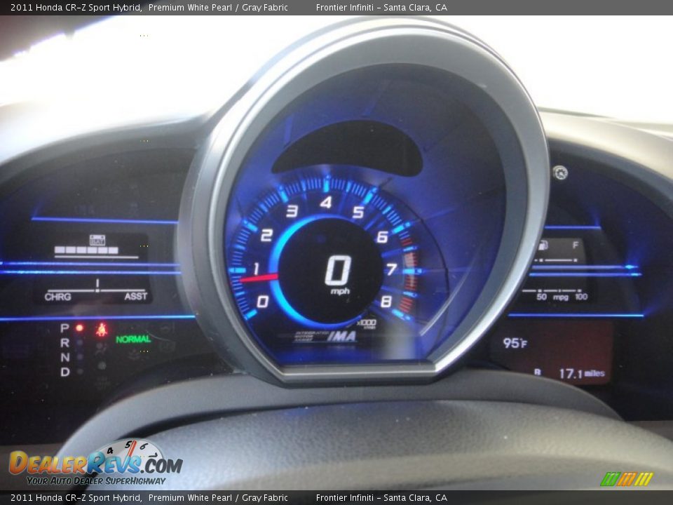 2011 Honda CR-Z Sport Hybrid Premium White Pearl / Gray Fabric Photo #8