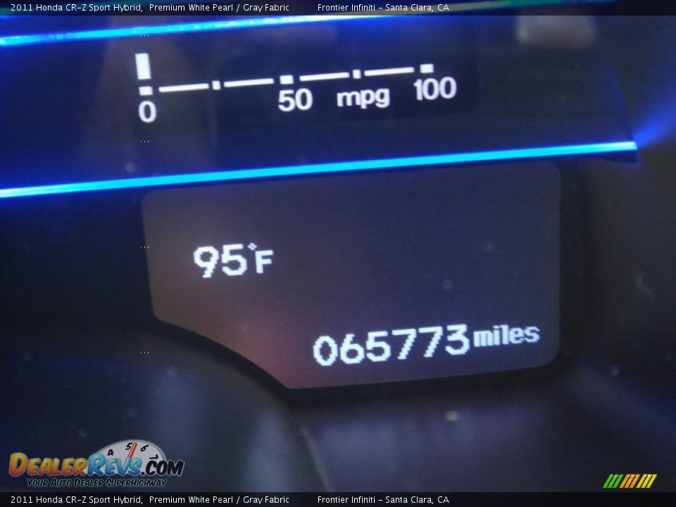2011 Honda CR-Z Sport Hybrid Premium White Pearl / Gray Fabric Photo #9
