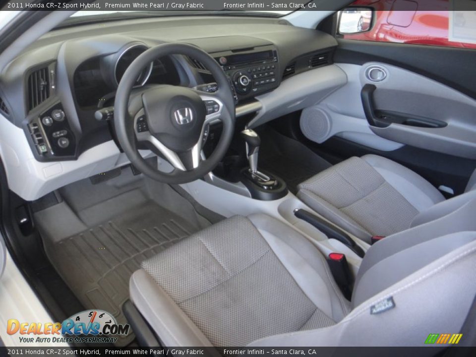 2011 Honda CR-Z Sport Hybrid Premium White Pearl / Gray Fabric Photo #12