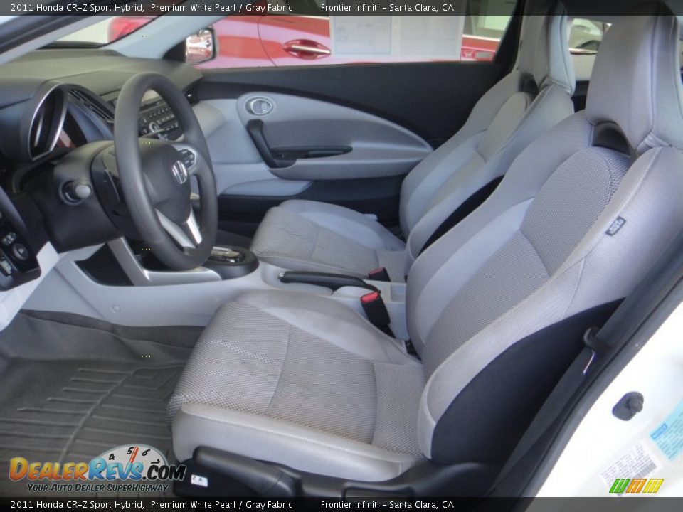 2011 Honda CR-Z Sport Hybrid Premium White Pearl / Gray Fabric Photo #13