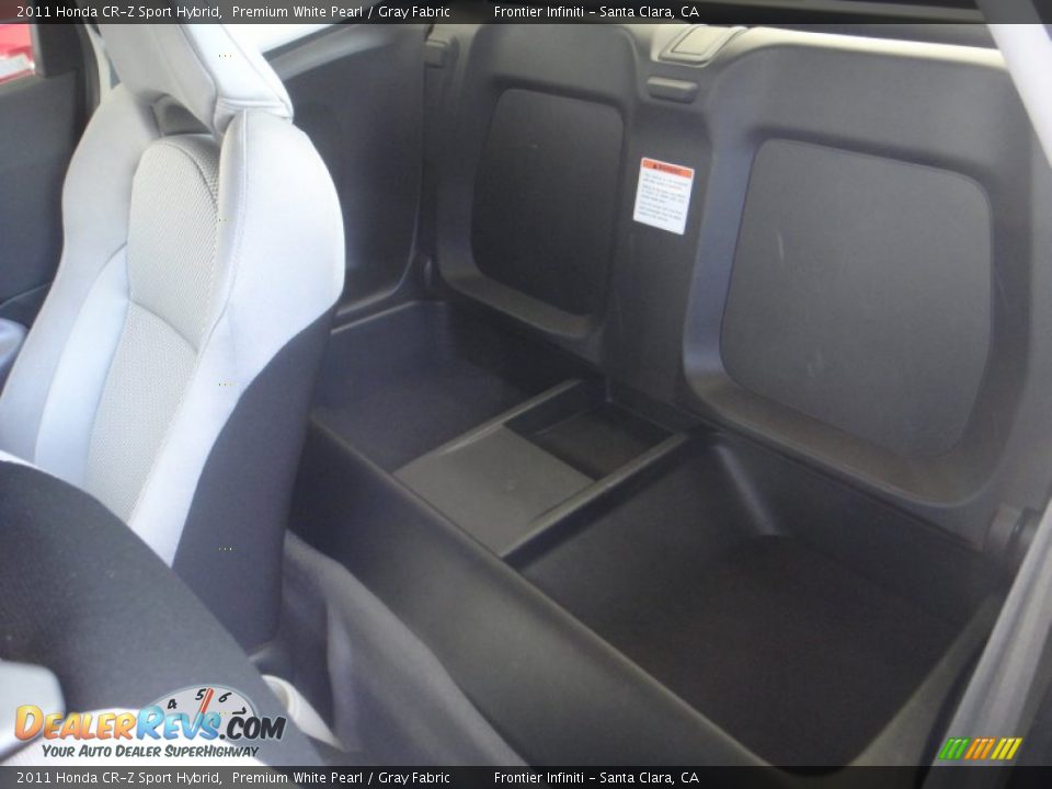 2011 Honda CR-Z Sport Hybrid Premium White Pearl / Gray Fabric Photo #14