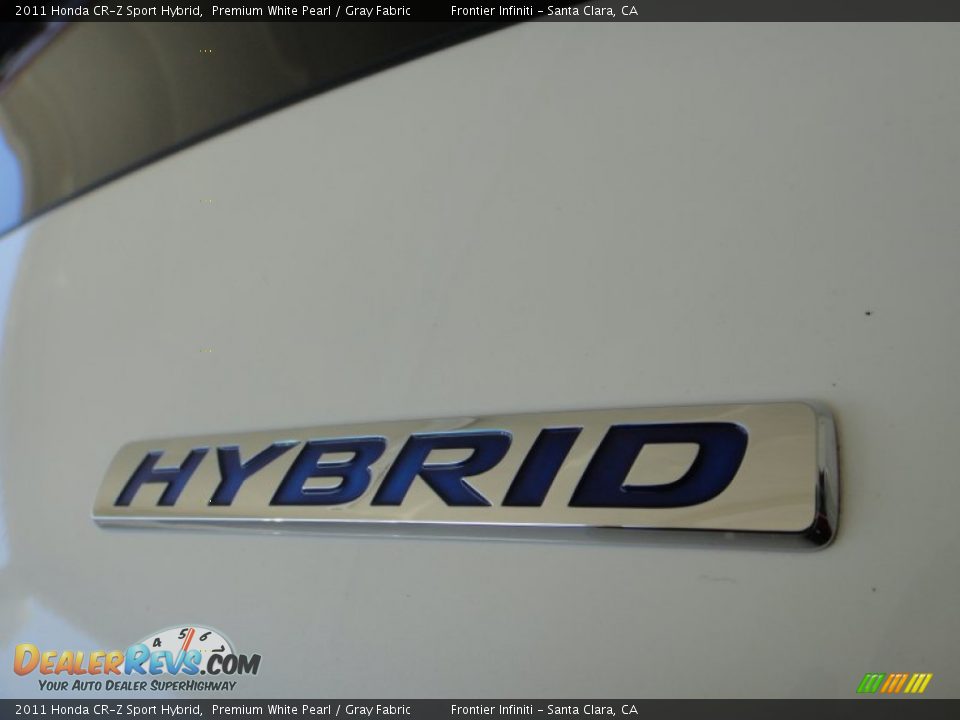 2011 Honda CR-Z Sport Hybrid Premium White Pearl / Gray Fabric Photo #17