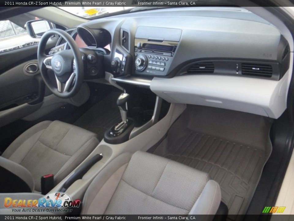 2011 Honda CR-Z Sport Hybrid Premium White Pearl / Gray Fabric Photo #19