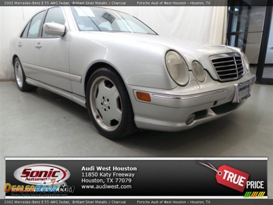 2002 Mercedes-Benz E 55 AMG Sedan Brilliant Silver Metallic / Charcoal Photo #1