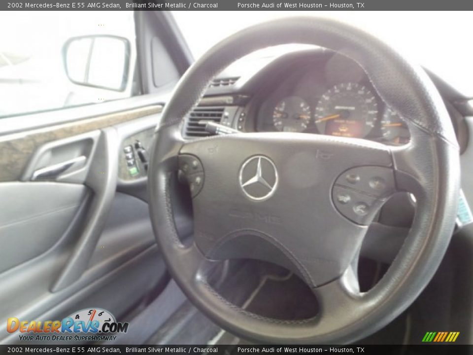 2002 Mercedes-Benz E 55 AMG Sedan Brilliant Silver Metallic / Charcoal Photo #33