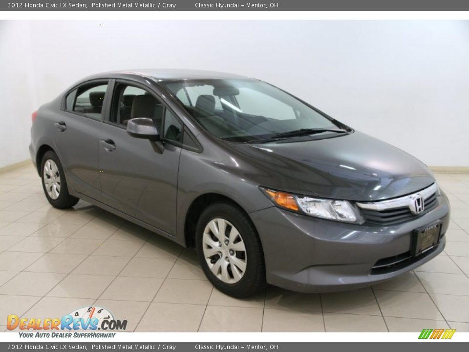 2012 Honda Civic LX Sedan Polished Metal Metallic / Gray Photo #1