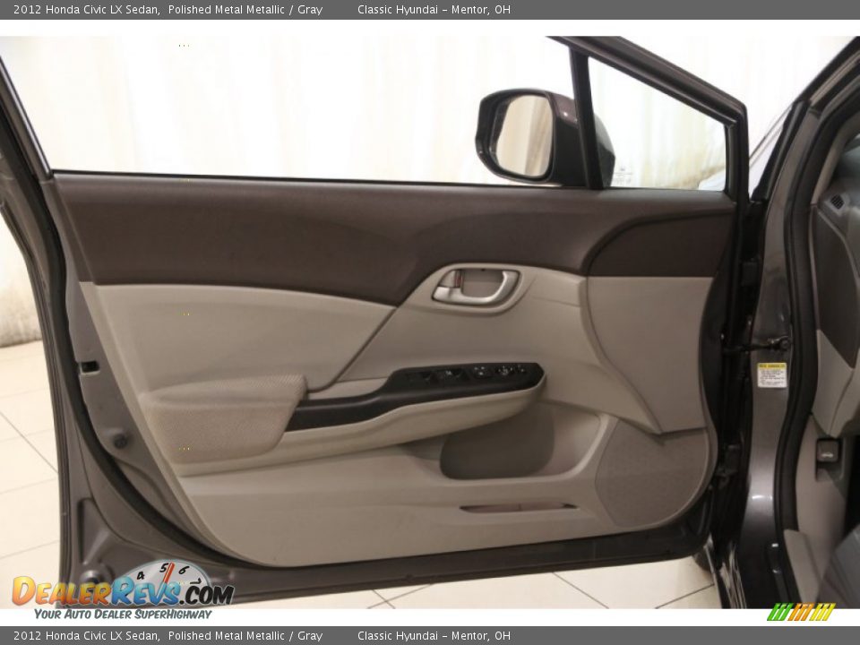 2012 Honda Civic LX Sedan Polished Metal Metallic / Gray Photo #4