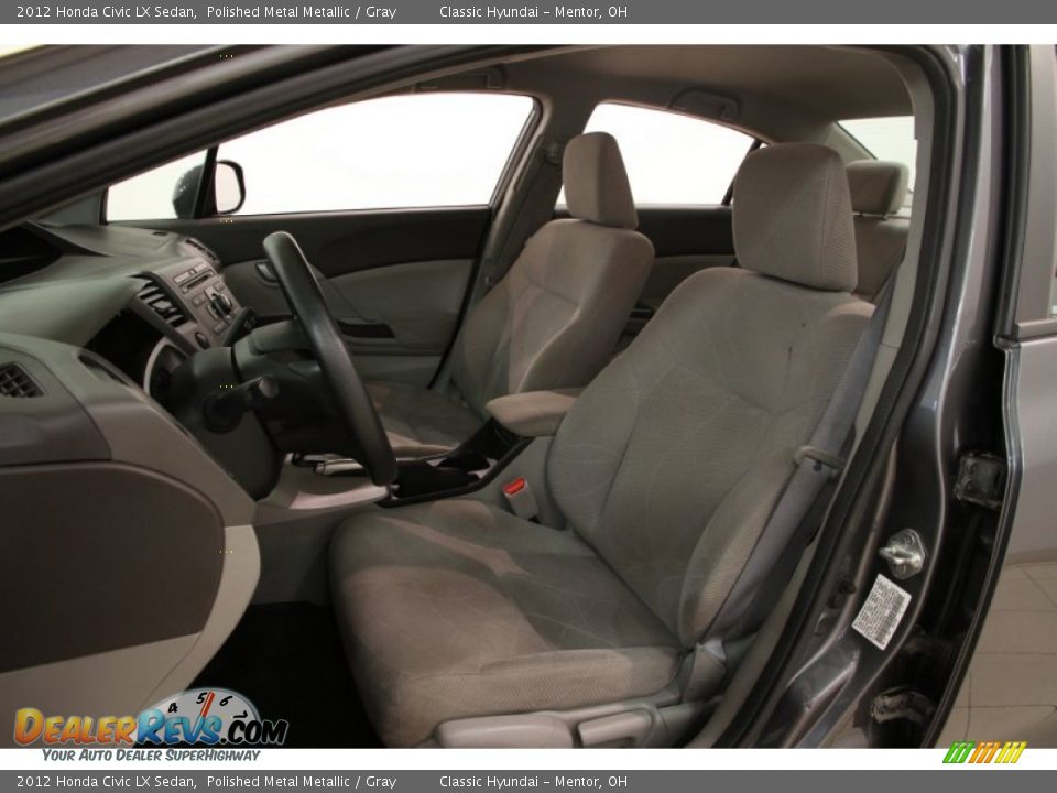2012 Honda Civic LX Sedan Polished Metal Metallic / Gray Photo #5