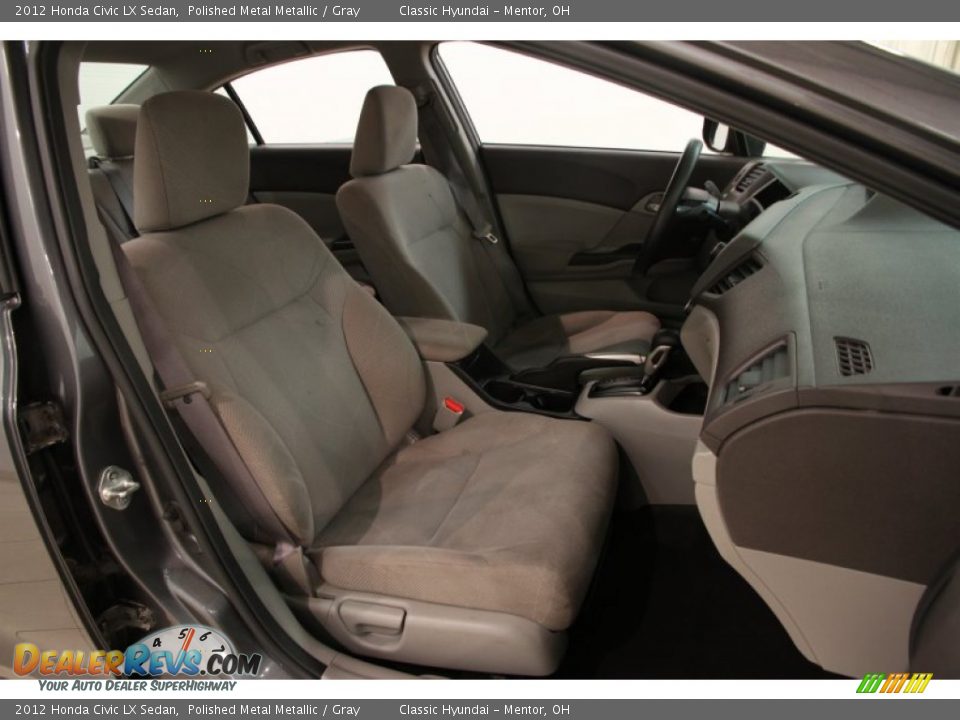 2012 Honda Civic LX Sedan Polished Metal Metallic / Gray Photo #10