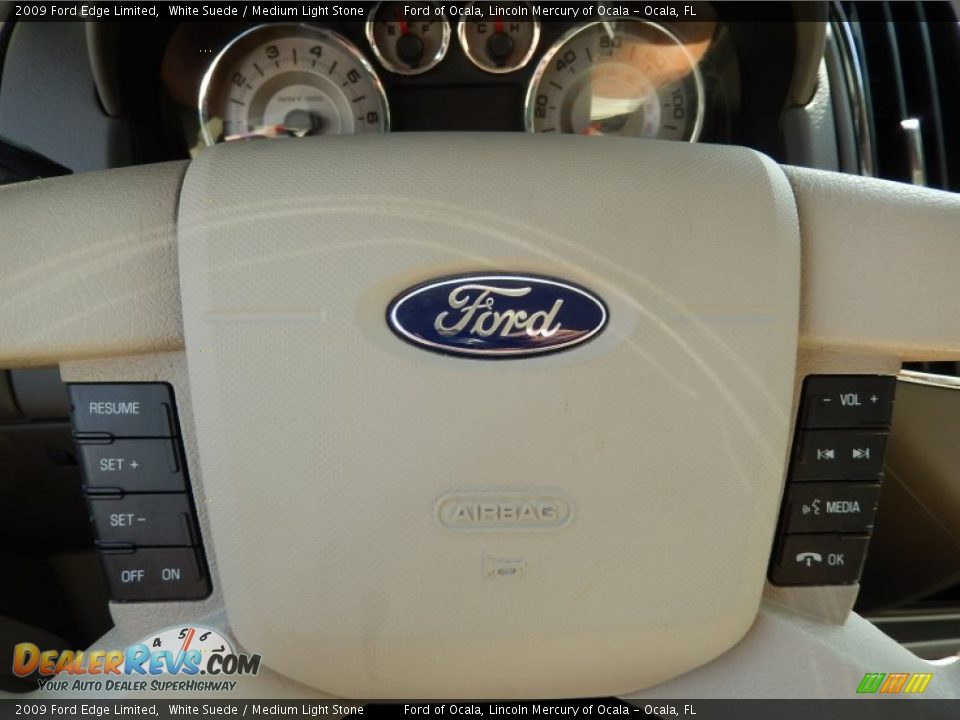 2009 Ford Edge Limited White Suede / Medium Light Stone Photo #25