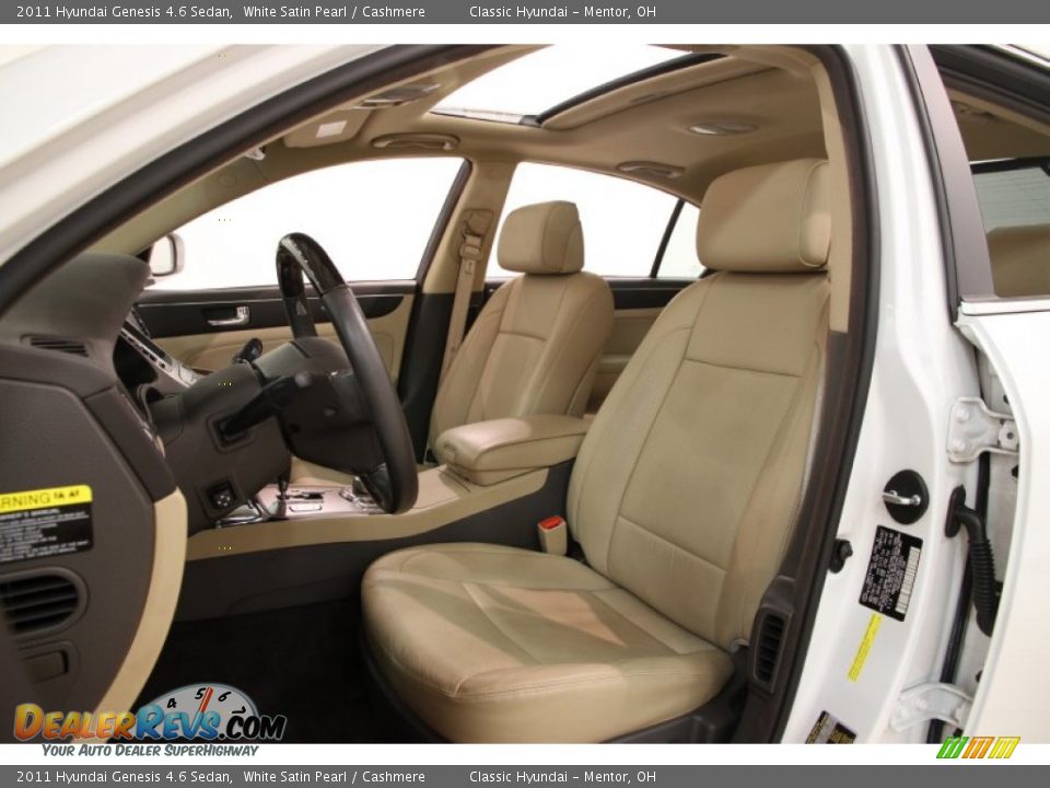 2011 Hyundai Genesis 4.6 Sedan White Satin Pearl / Cashmere Photo #6