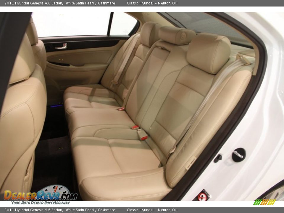 2011 Hyundai Genesis 4.6 Sedan White Satin Pearl / Cashmere Photo #14