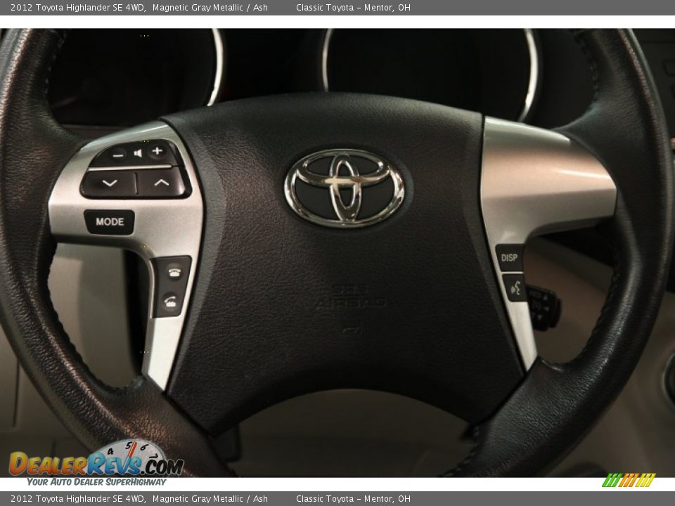 2012 Toyota Highlander SE 4WD Magnetic Gray Metallic / Ash Photo #6