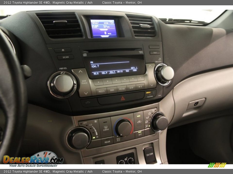 2012 Toyota Highlander SE 4WD Magnetic Gray Metallic / Ash Photo #8