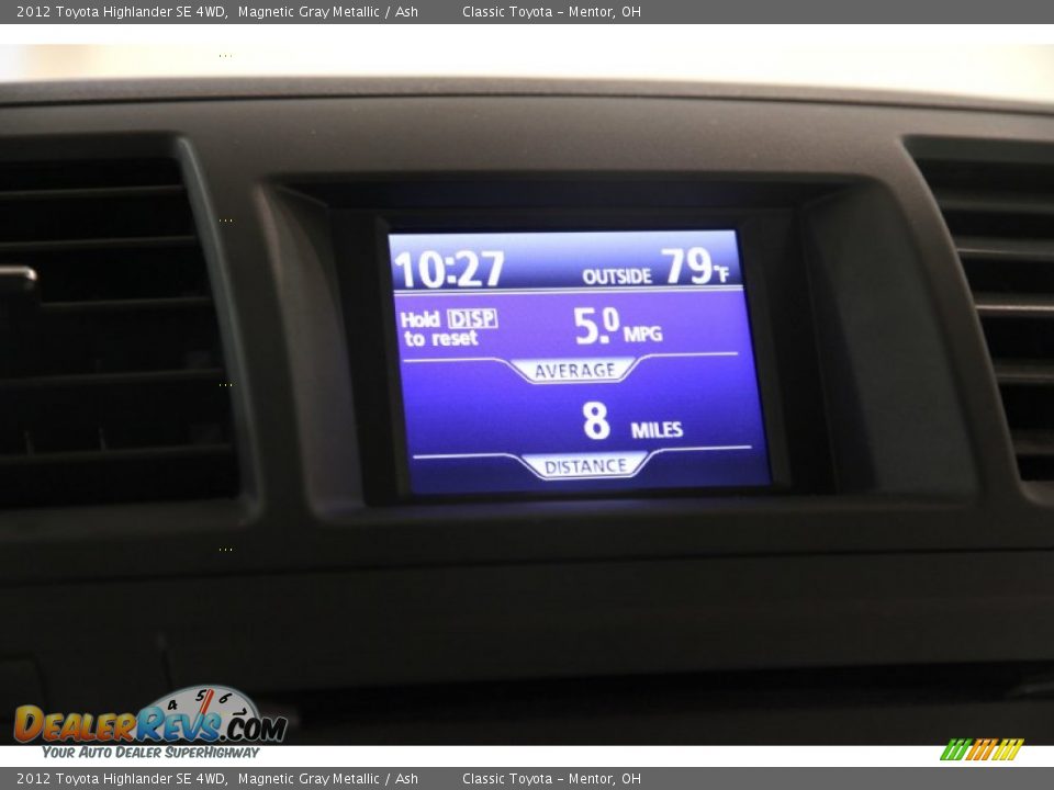 2012 Toyota Highlander SE 4WD Magnetic Gray Metallic / Ash Photo #9