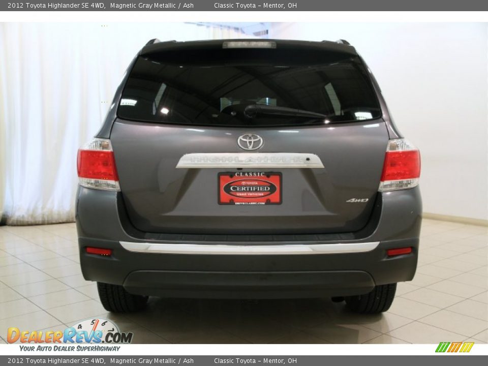 2012 Toyota Highlander SE 4WD Magnetic Gray Metallic / Ash Photo #18