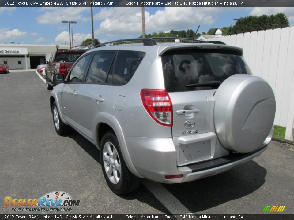 2012 Toyota RAV4 Limited 4WD Classic Silver Metallic / Ash Photo #4