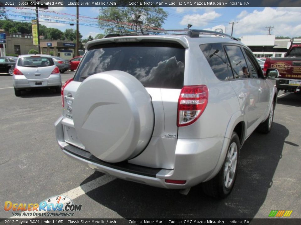 2012 Toyota RAV4 Limited 4WD Classic Silver Metallic / Ash Photo #6