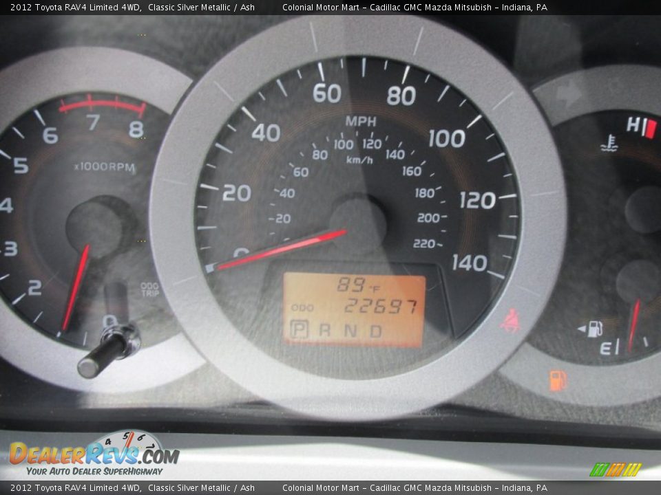 2012 Toyota RAV4 Limited 4WD Classic Silver Metallic / Ash Photo #20