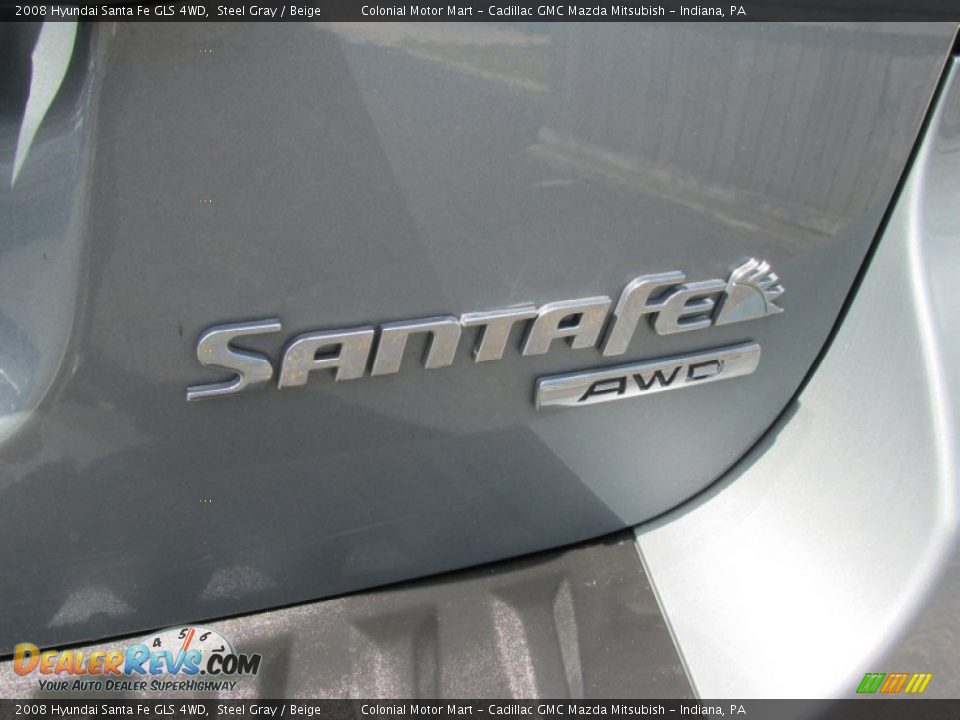 2008 Hyundai Santa Fe GLS 4WD Steel Gray / Beige Photo #6
