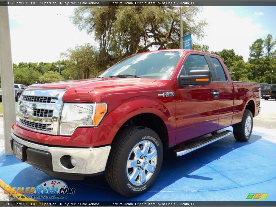 2014 Ford F150 XLT SuperCab Ruby Red / Pale Adobe Photo #1