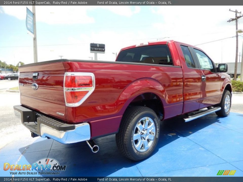 2014 Ford F150 XLT SuperCab Ruby Red / Pale Adobe Photo #3