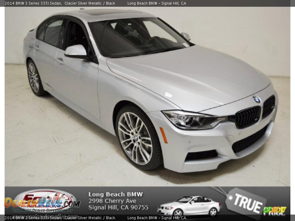 2014 BMW 3 Series 335i Sedan Glacier Silver Metallic / Black Photo #1