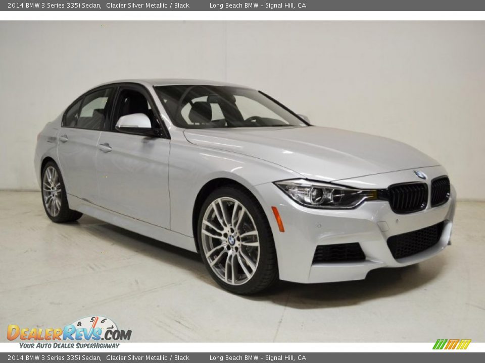 2014 BMW 3 Series 335i Sedan Glacier Silver Metallic / Black Photo #2