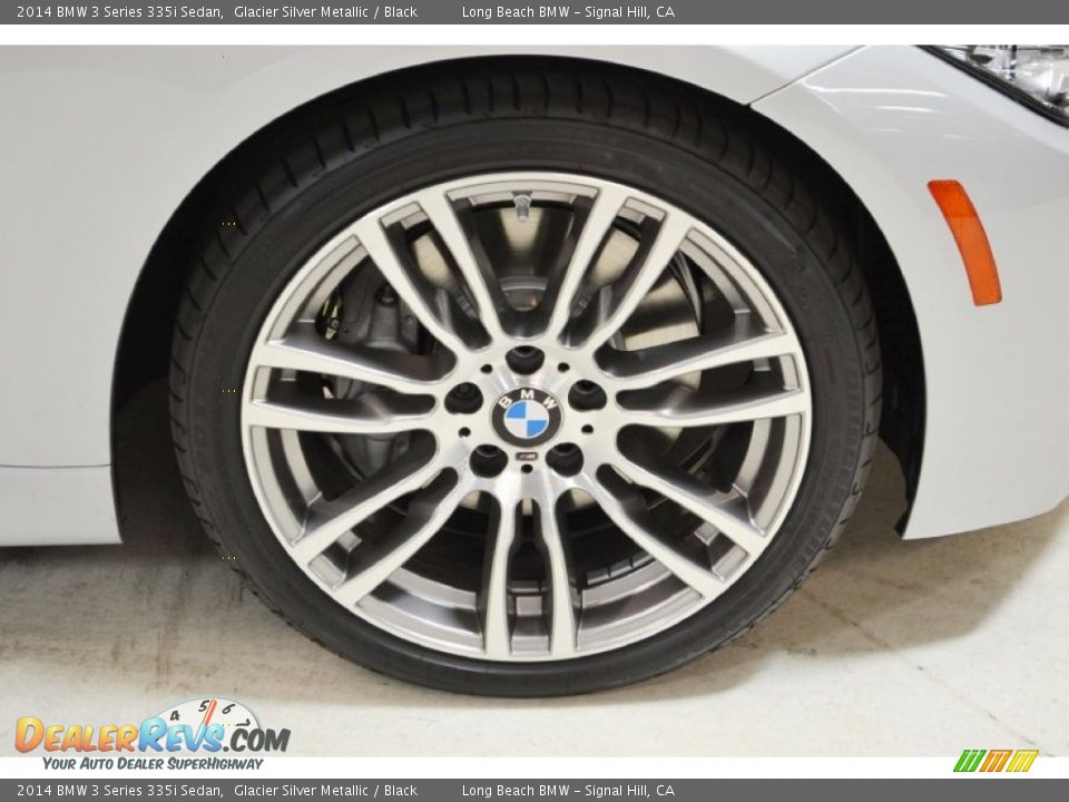2014 BMW 3 Series 335i Sedan Glacier Silver Metallic / Black Photo #3