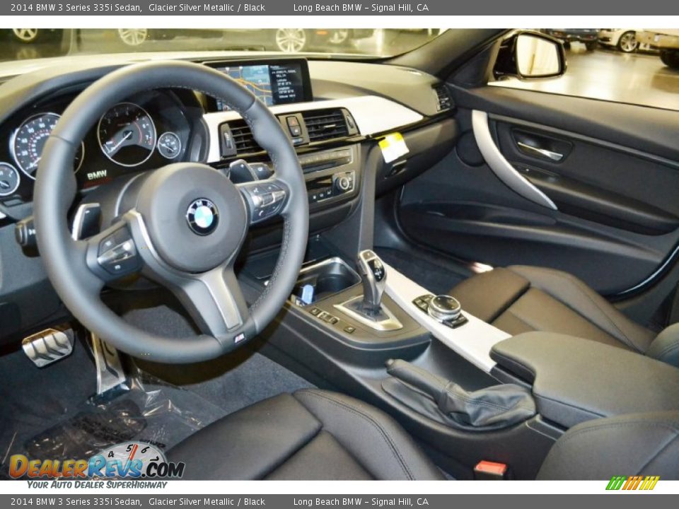 2014 BMW 3 Series 335i Sedan Glacier Silver Metallic / Black Photo #6