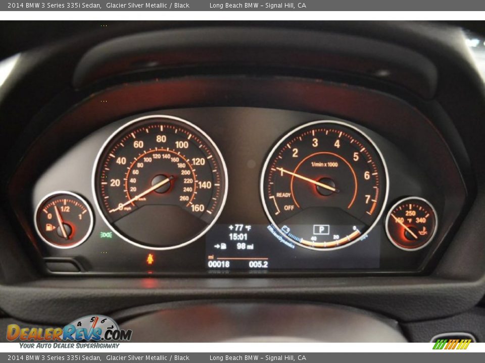 2014 BMW 3 Series 335i Sedan Glacier Silver Metallic / Black Photo #9