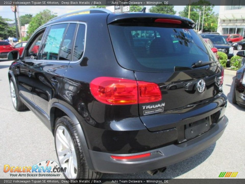 2012 Volkswagen Tiguan SE 4Motion Deep Black Metallic / Black Photo #4
