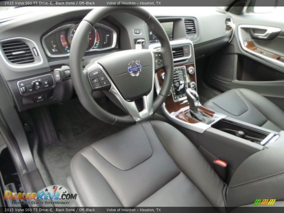 2015 Volvo S60 T5 Drive-E Black Stone / Off-Black Photo #8