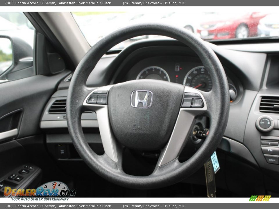2008 Honda Accord LX Sedan Alabaster Silver Metallic / Black Photo #11