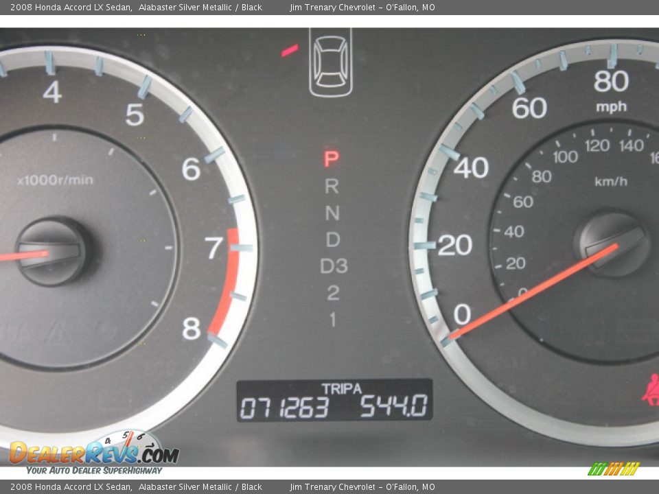 2008 Honda Accord LX Sedan Alabaster Silver Metallic / Black Photo #14