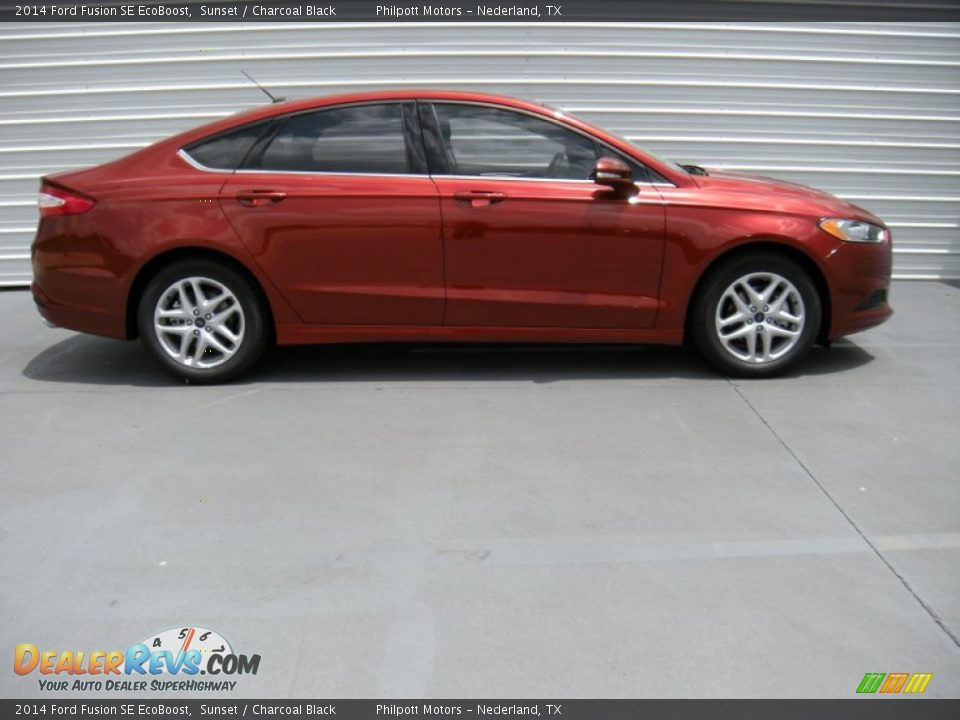 2014 Ford Fusion SE EcoBoost Sunset / Charcoal Black Photo #3