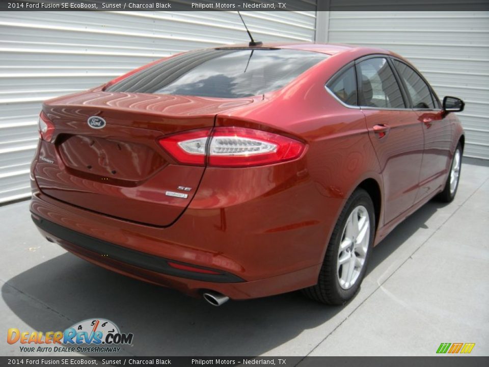 2014 Ford Fusion SE EcoBoost Sunset / Charcoal Black Photo #4