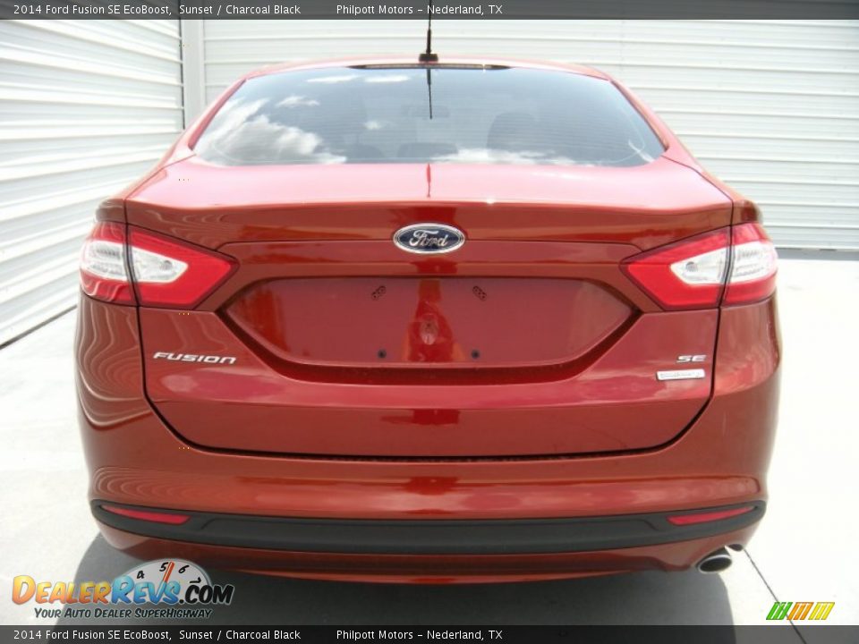 2014 Ford Fusion SE EcoBoost Sunset / Charcoal Black Photo #5