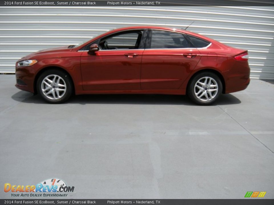 2014 Ford Fusion SE EcoBoost Sunset / Charcoal Black Photo #6