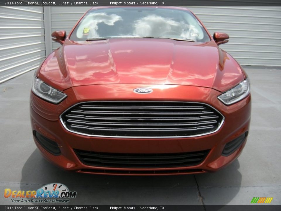 2014 Ford Fusion SE EcoBoost Sunset / Charcoal Black Photo #8
