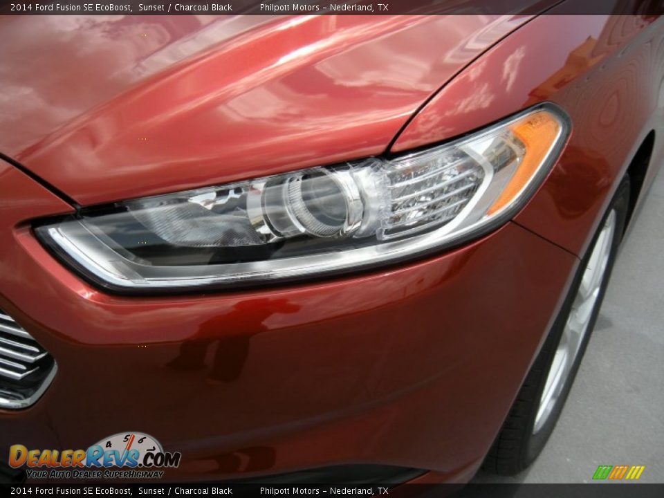 2014 Ford Fusion SE EcoBoost Sunset / Charcoal Black Photo #9