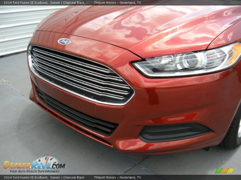 2014 Ford Fusion SE EcoBoost Sunset / Charcoal Black Photo #10