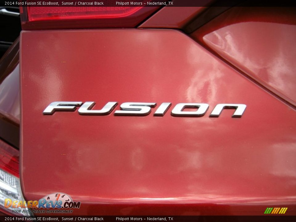 2014 Ford Fusion SE EcoBoost Sunset / Charcoal Black Photo #14