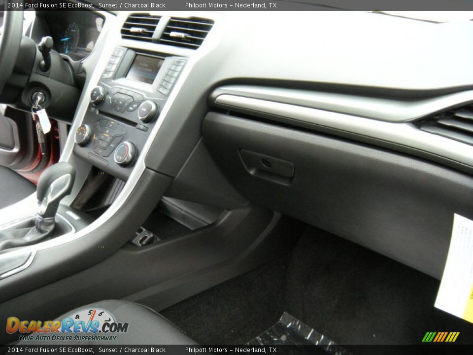 2014 Ford Fusion SE EcoBoost Sunset / Charcoal Black Photo #18