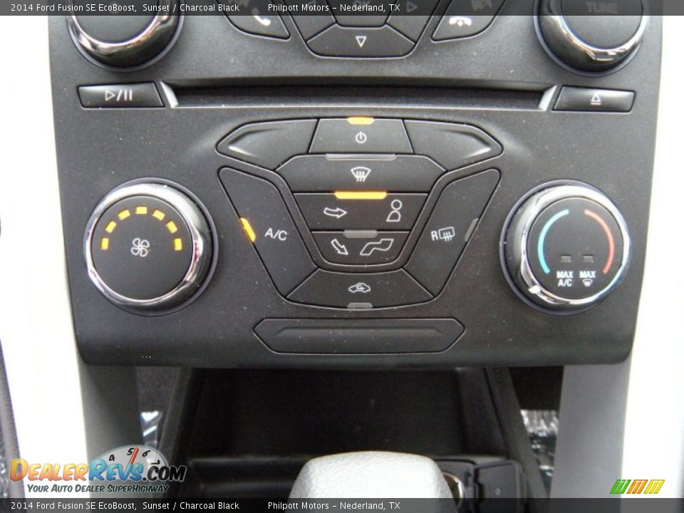 2014 Ford Fusion SE EcoBoost Sunset / Charcoal Black Photo #28