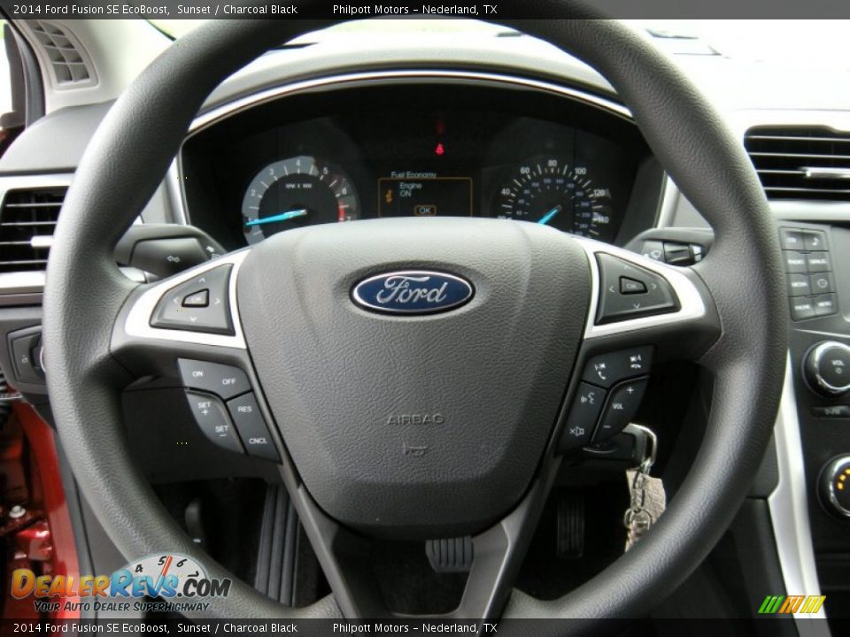 2014 Ford Fusion SE EcoBoost Sunset / Charcoal Black Photo #30