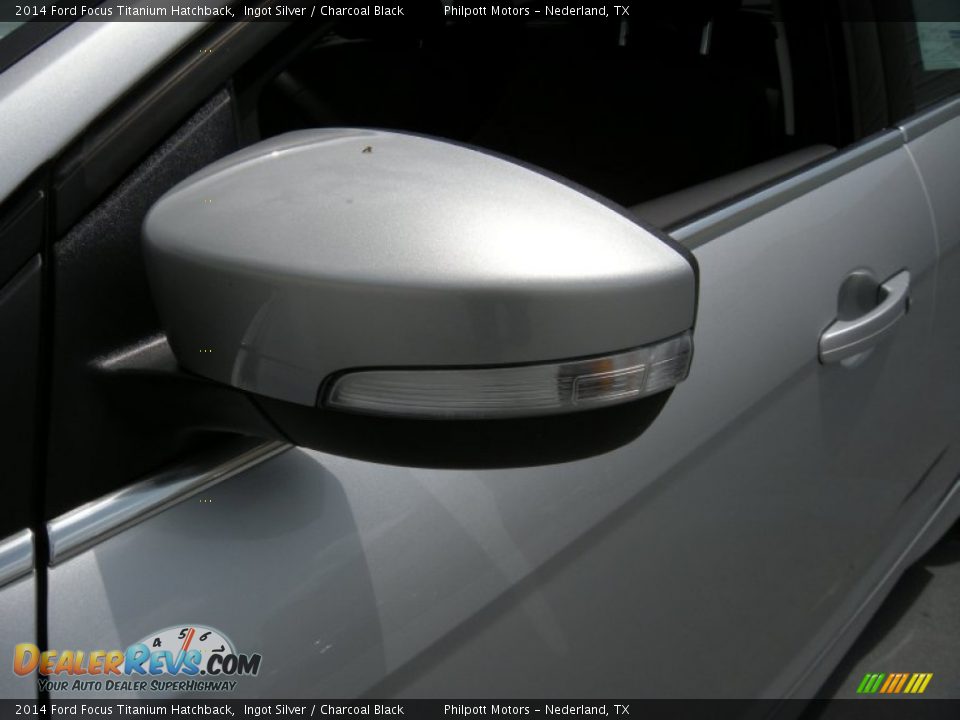 2014 Ford Focus Titanium Hatchback Ingot Silver / Charcoal Black Photo #12